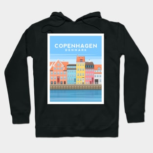 Copenhagen Canal Houses, Denmark Hoodie